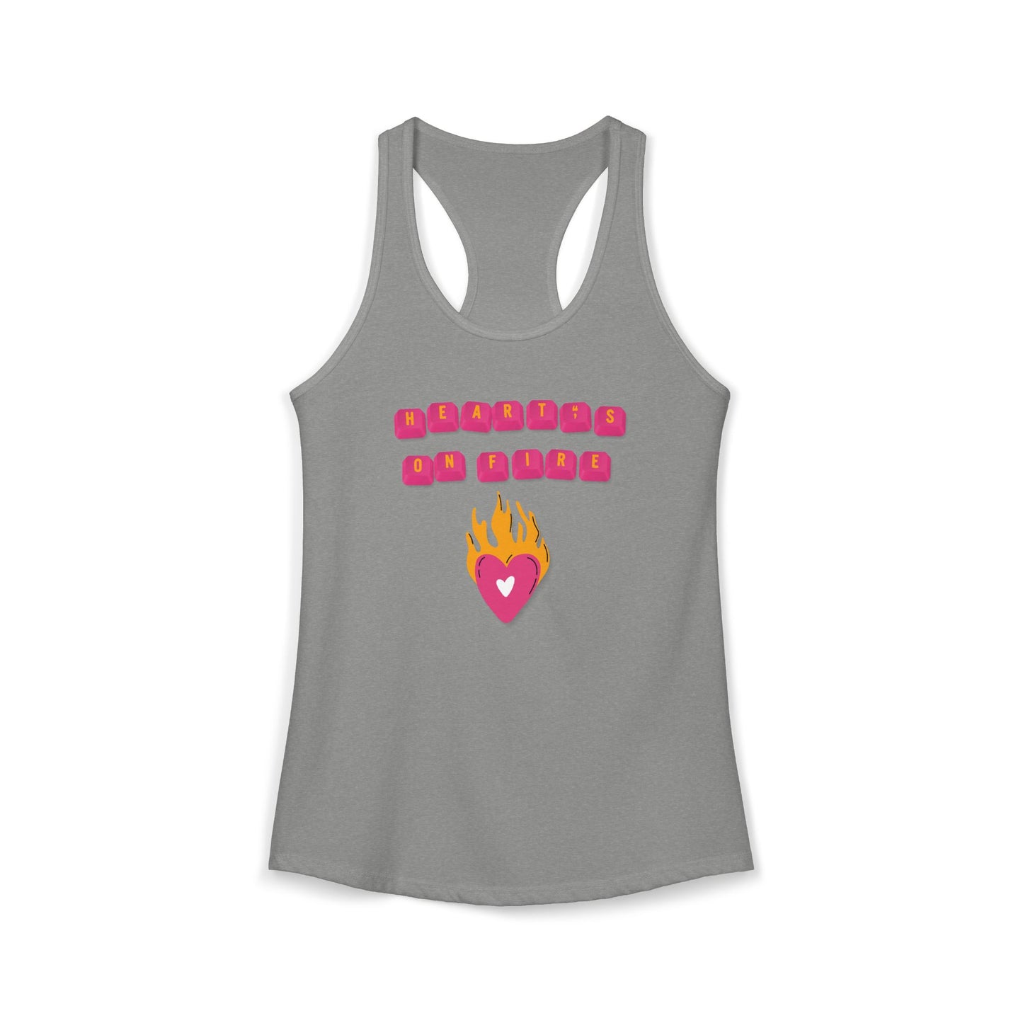Heart's On Fire Key Caps Women's Ideal Racerback Tank
