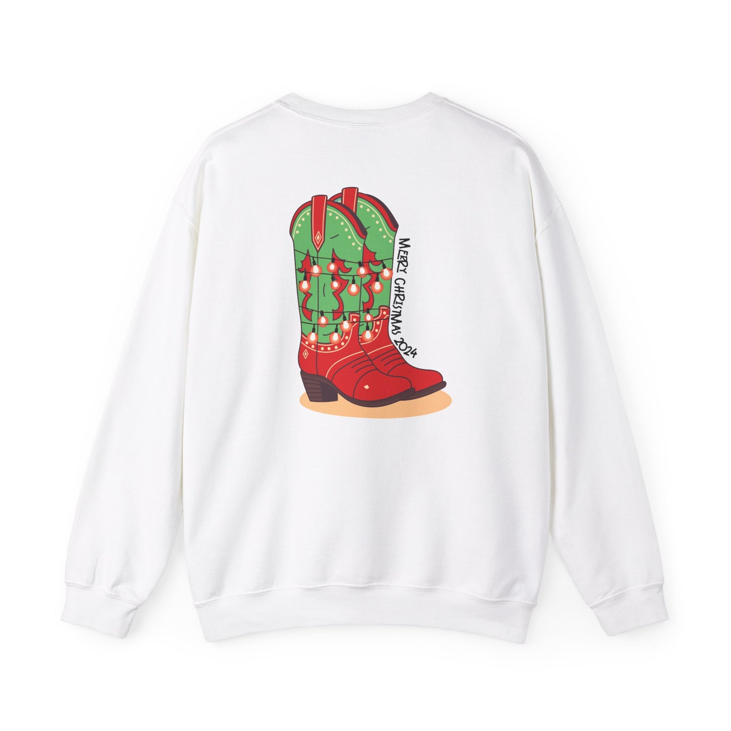 Dasher- Christmas Cowboy Boots Unisex Heavy Blend™ Crewneck Sweatshirt