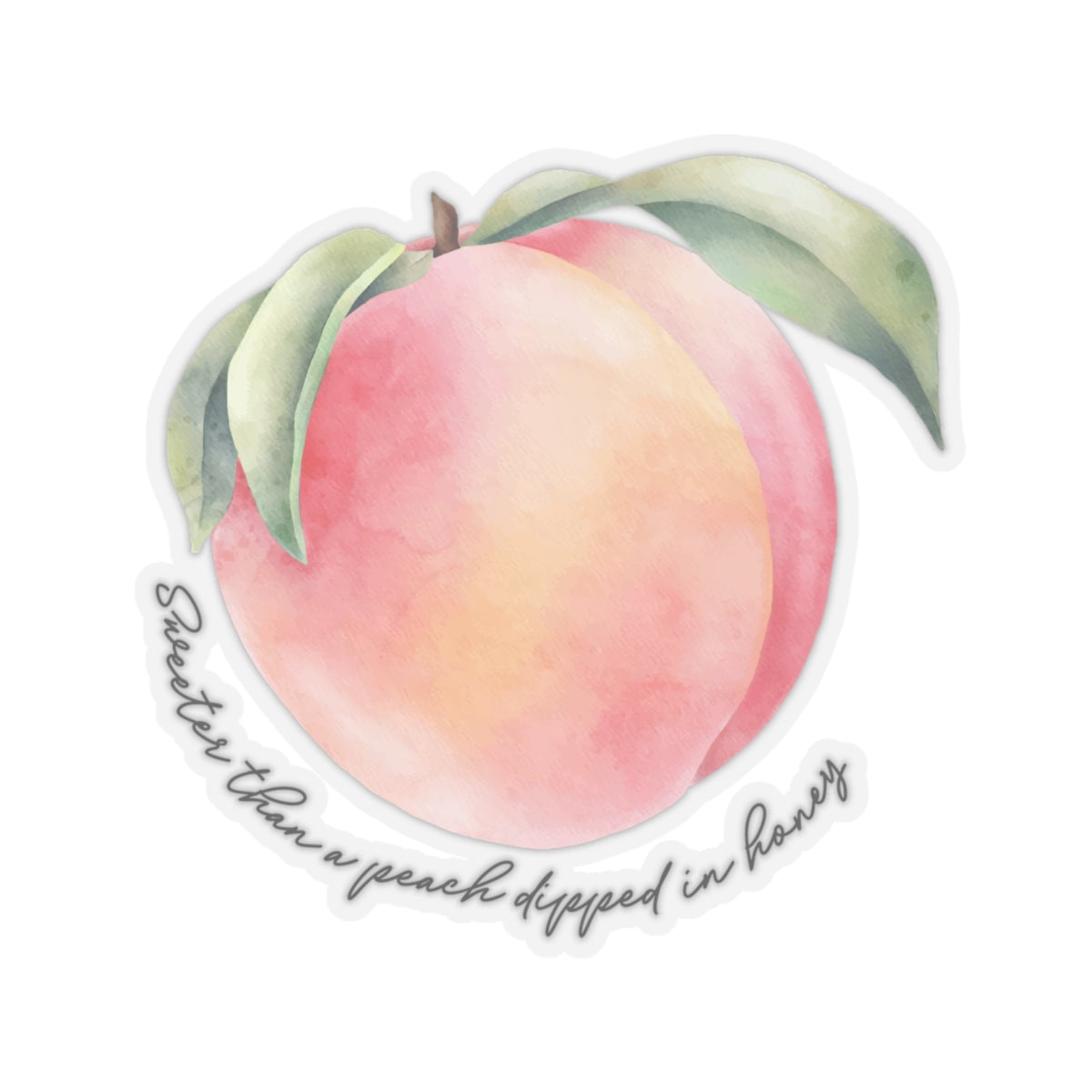 Sweeter Than A Peach In Honey Texas Valentine Kiss-Cut Stickers