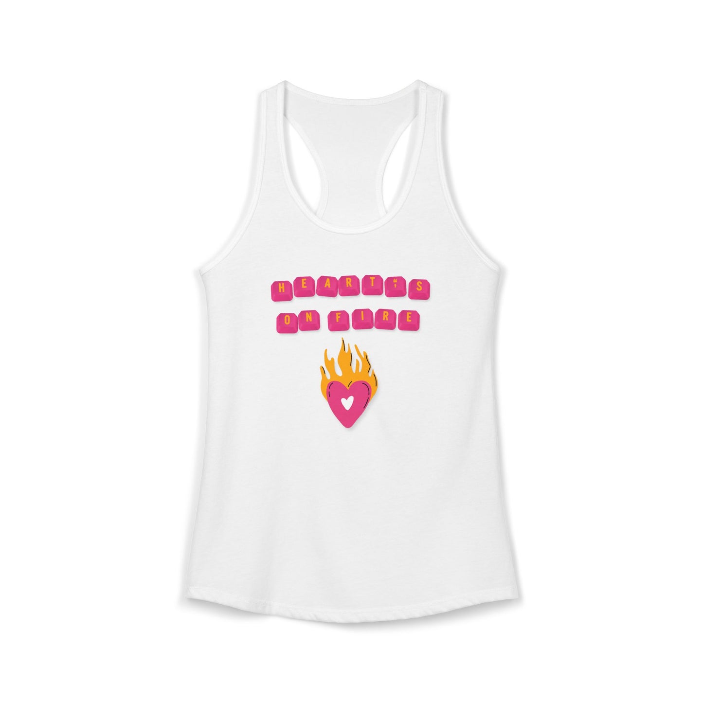 Heart's On Fire Key Caps Women's Ideal Racerback Tank