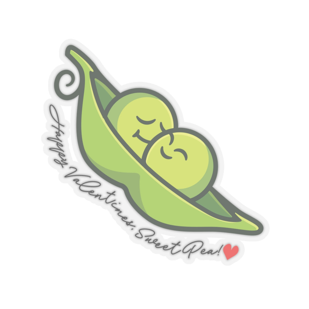Happy Valentine's, Sweet Pea Kiss-Cut Stickers