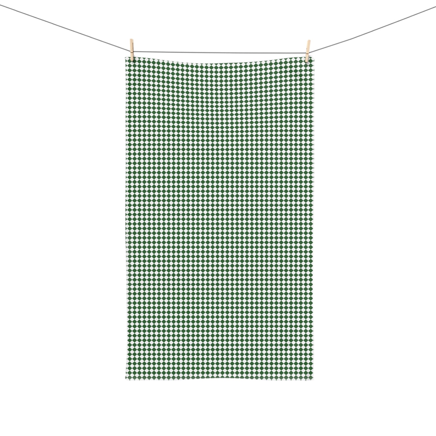 Green Argyle Hand Towel