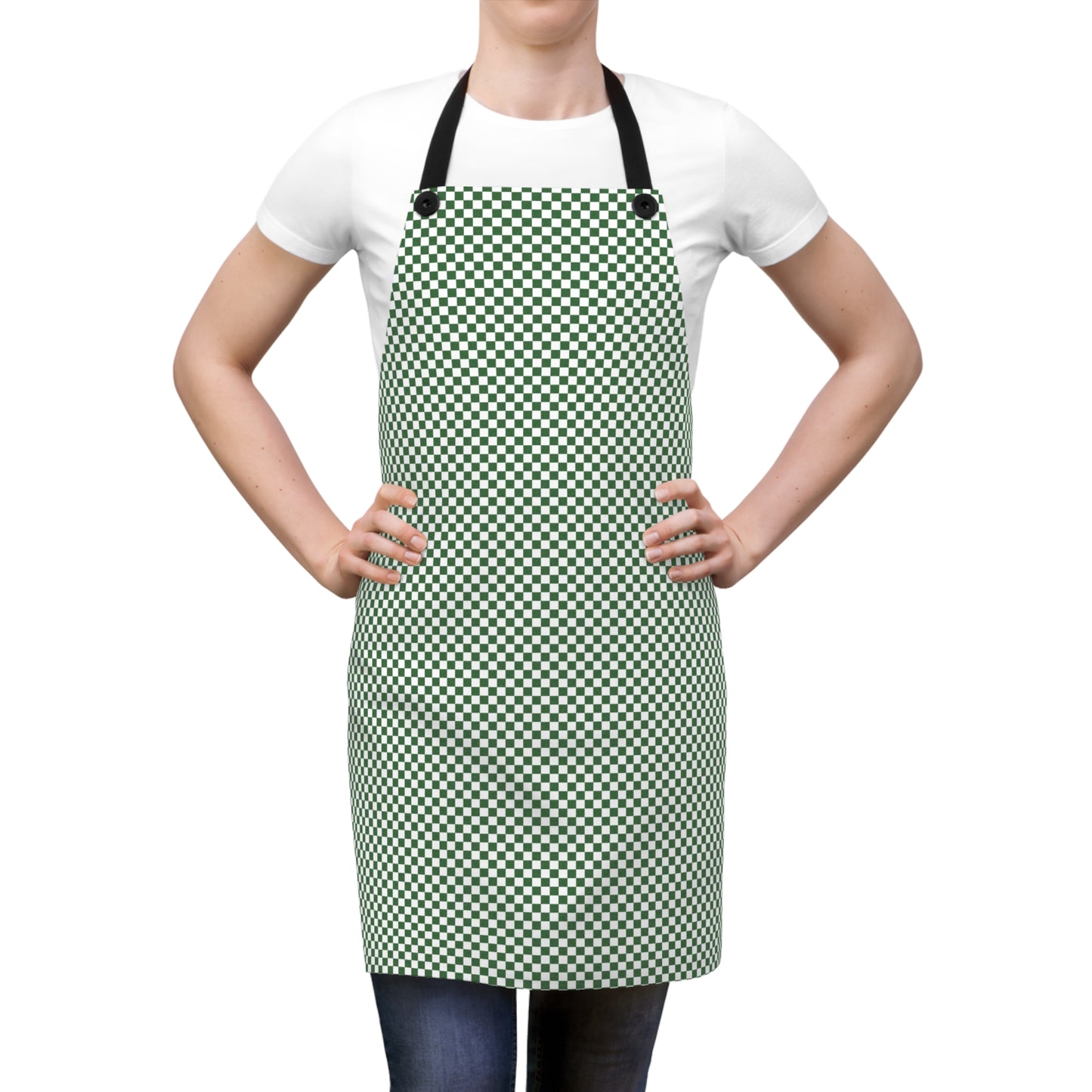 Green Checkered Apron