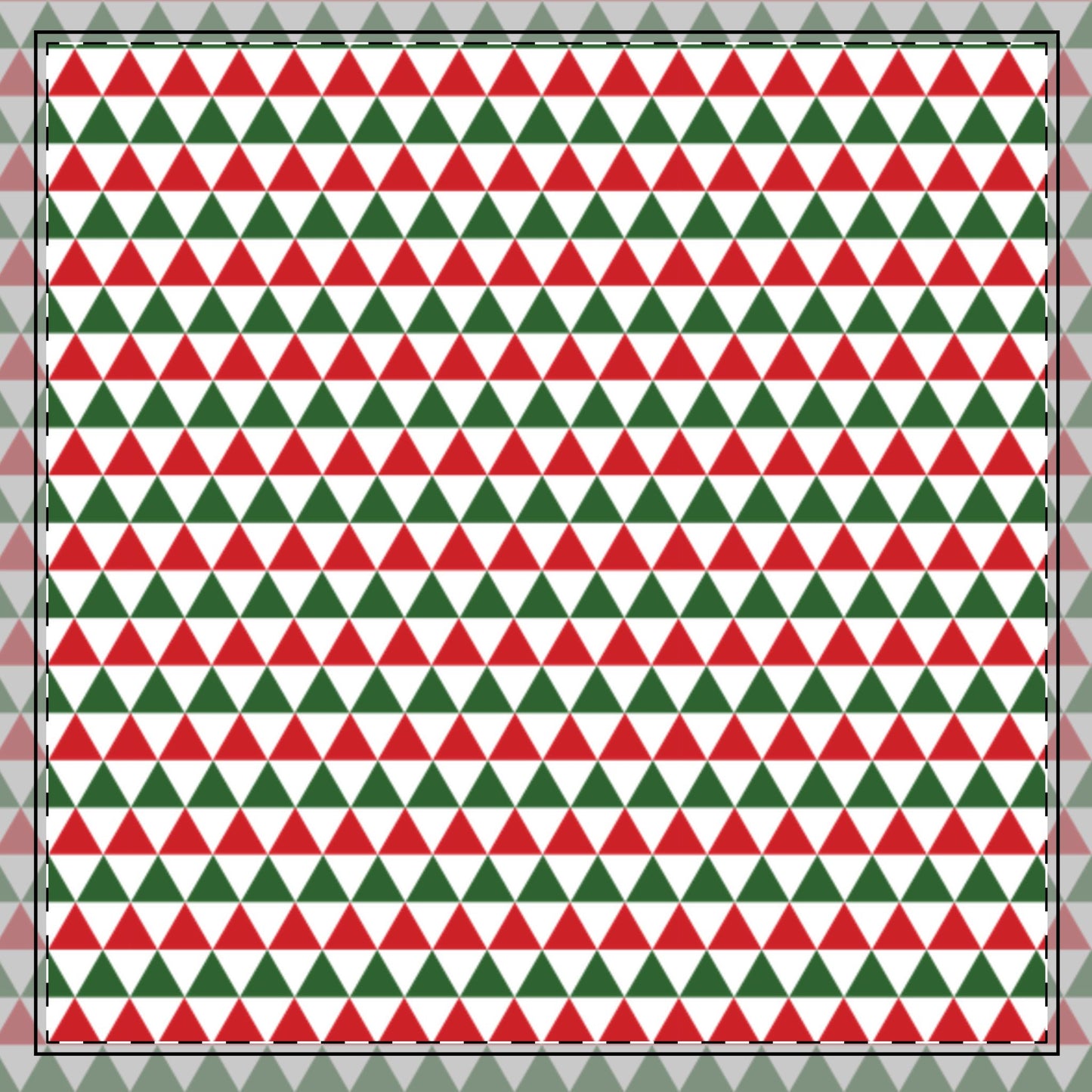 Christmas Triangles Cotton Twill Napkin