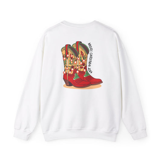 Prancer- Christmas Cowboy Boots Unisex Heavy Blend™ Crewneck Sweatshirt