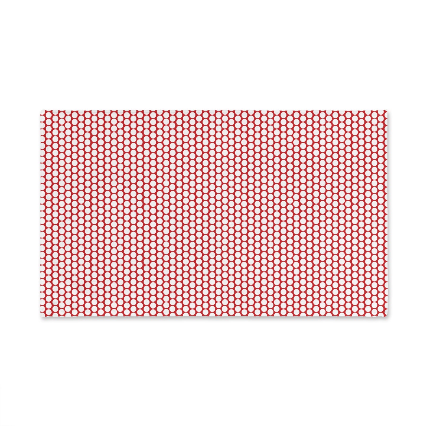 White Polka Dot on Red Hand Towel