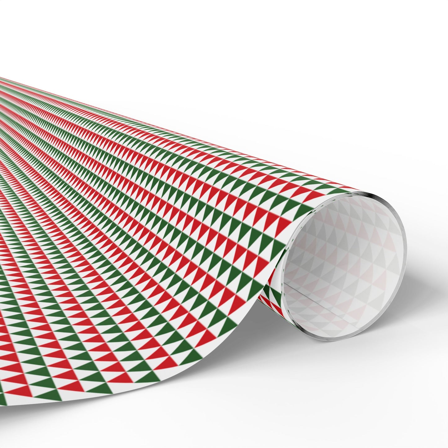 Christmas Tiny Triangle Stripes Wrapping Paper