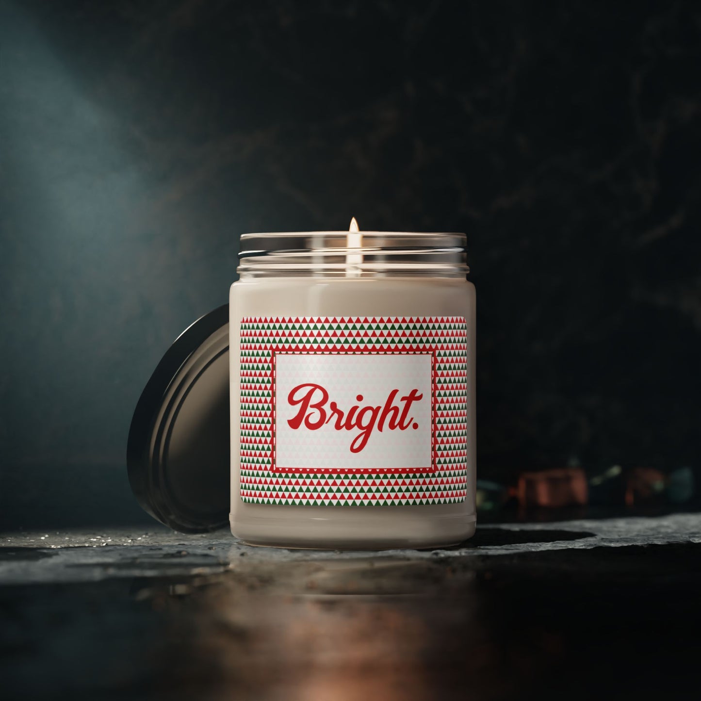 Bright- Christmas Triangles Scented Soy Candle, 9oz