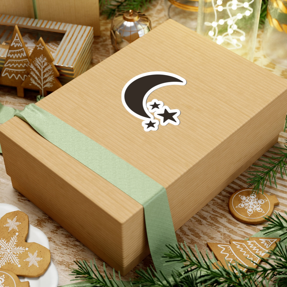 Moon & Stars Valentine Kiss-Cut Stickers