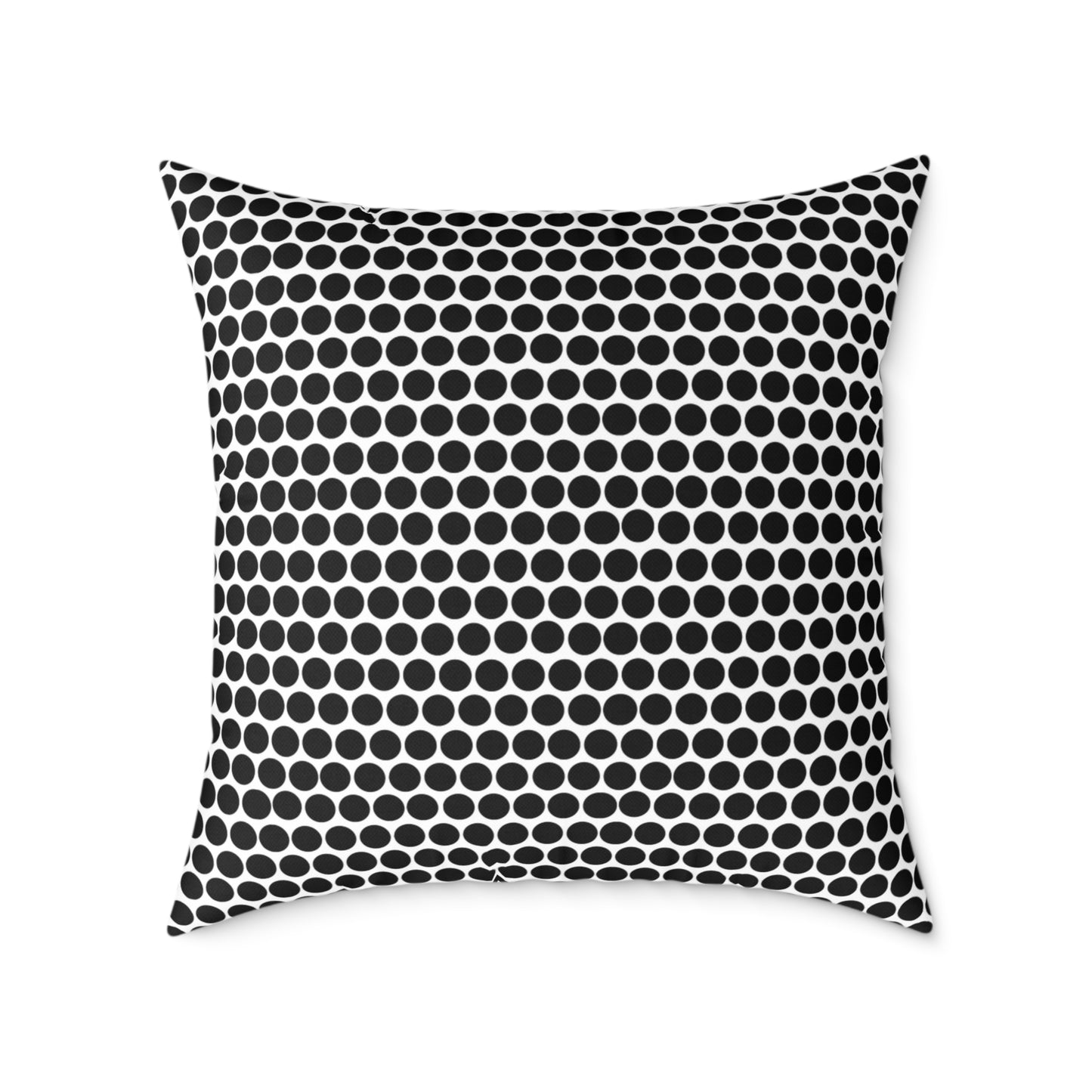 Black Polka Dot Christmas Decorative Pillow | Double‑Sided Poly Canvas Cushion, Vibrant Holiday Décor, 5 Sizes