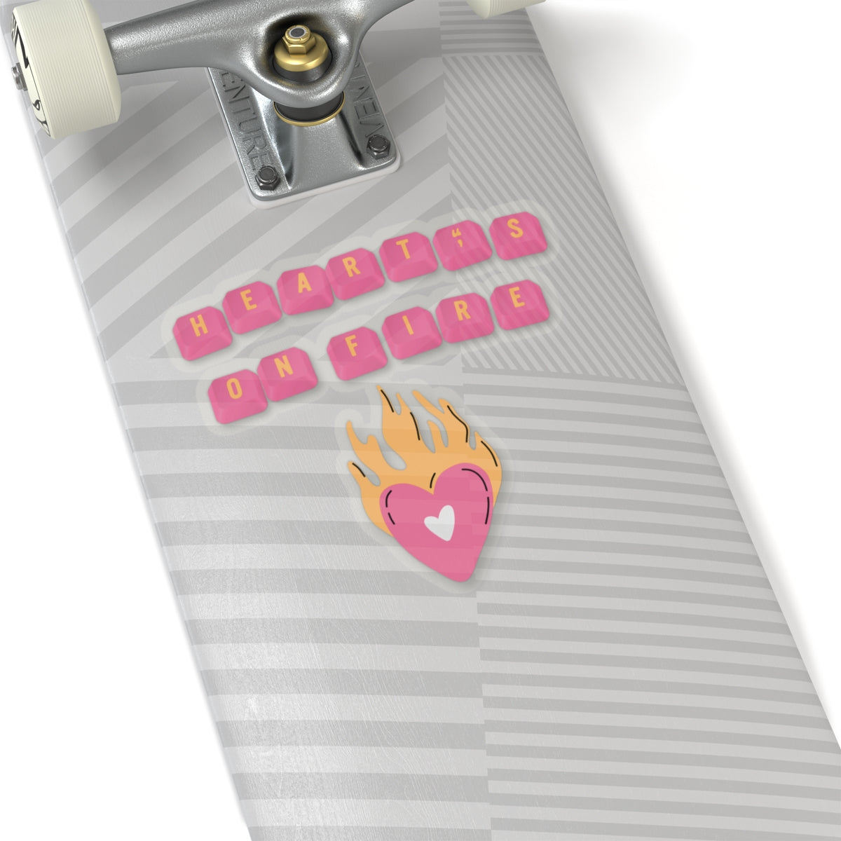 HEARTS ON FIRE Key Caps Flaming Heart Valentine Kiss-Cut Stickers
