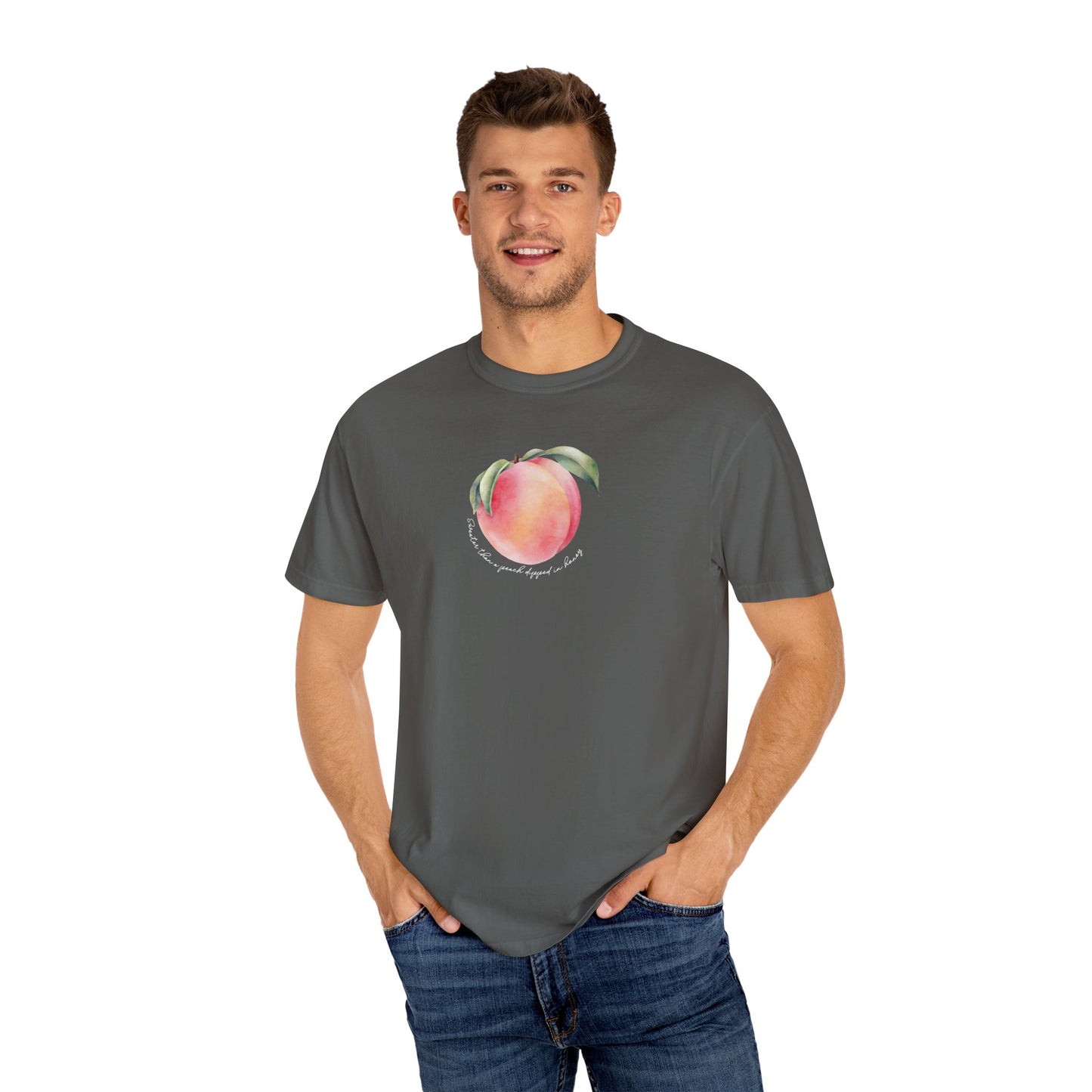 Sweeter Than A Peach In Honey Unisex Garment-Dyed T-shirt