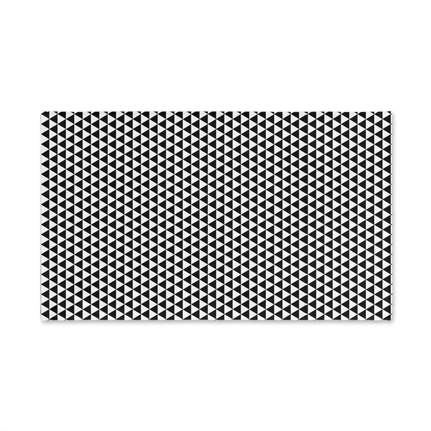 Black Triangle Holiday Hand Towel | Soft Cotton Back, Polyester Front, Festive Home Décor