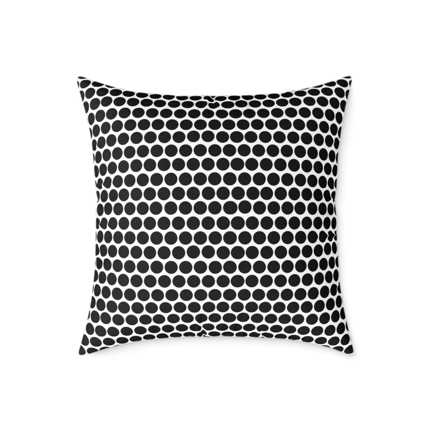 Black Polka Dot Christmas Decorative Pillow | Double‑Sided Poly Canvas Cushion, Vibrant Holiday Décor, 5 Sizes