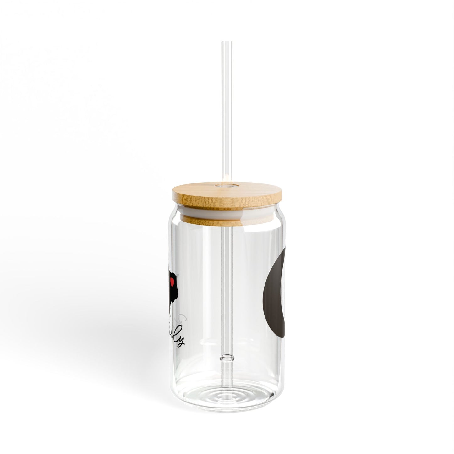 Moon & Stars Texas State Cut-Out Valentines Personalizable Custom Name Sipper Glass, 16oz