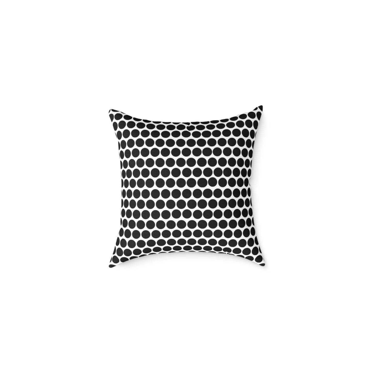 Black Polka Dot Christmas Decorative Pillow | Double‑Sided Poly Canvas Cushion, Vibrant Holiday Décor, 5 Sizes