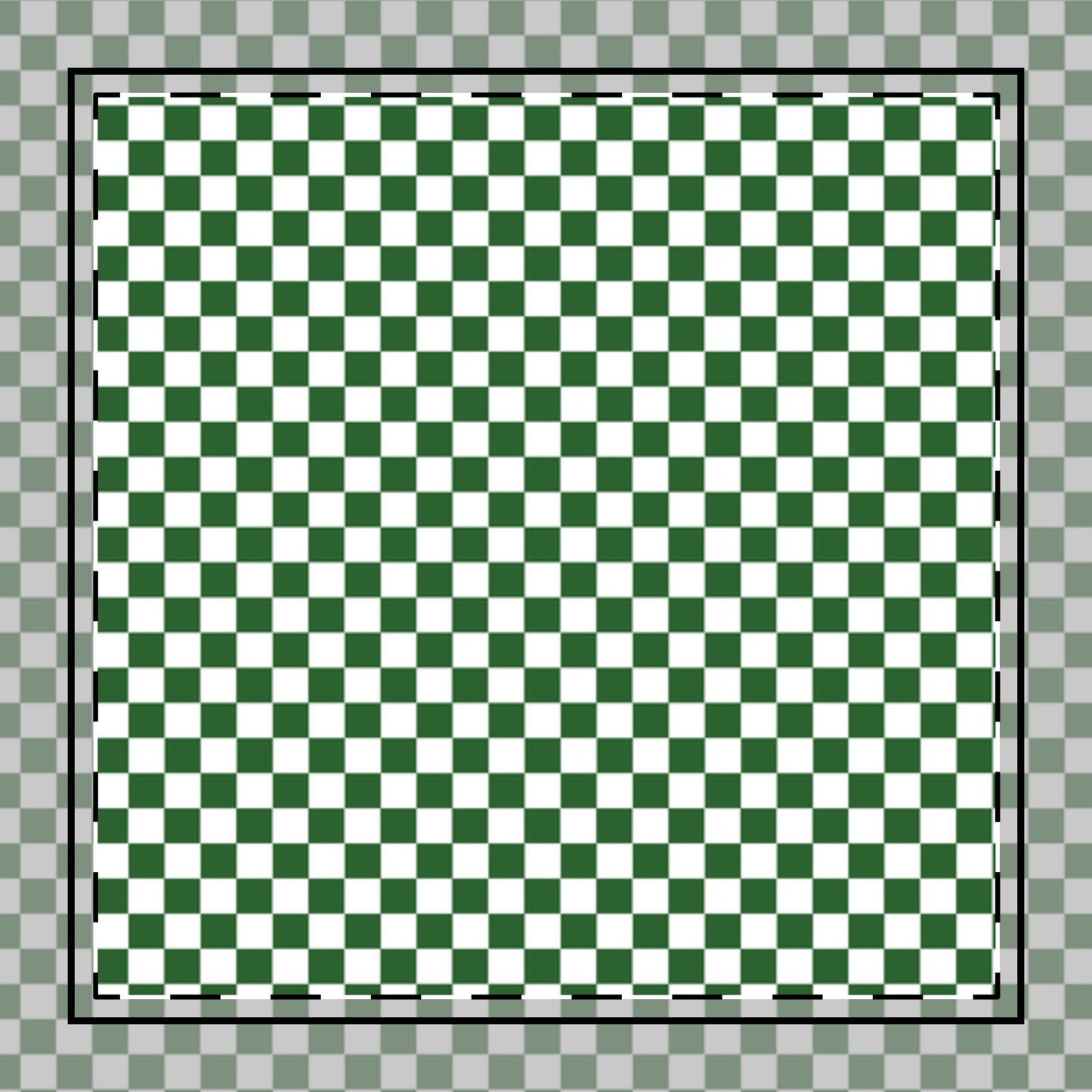 Green Checkered Cotton Twill Napkin