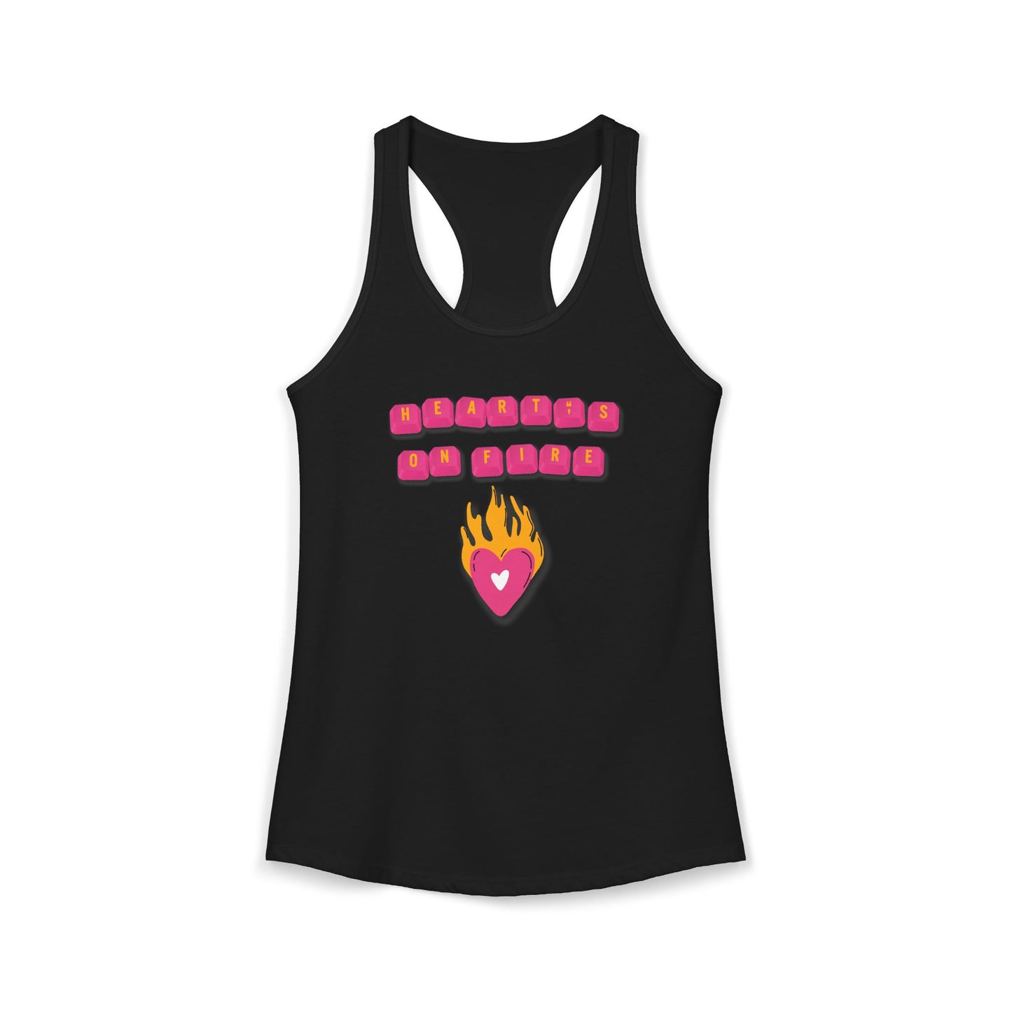 Heart's On Fire Key Caps Women's Ideal Racerback Tank