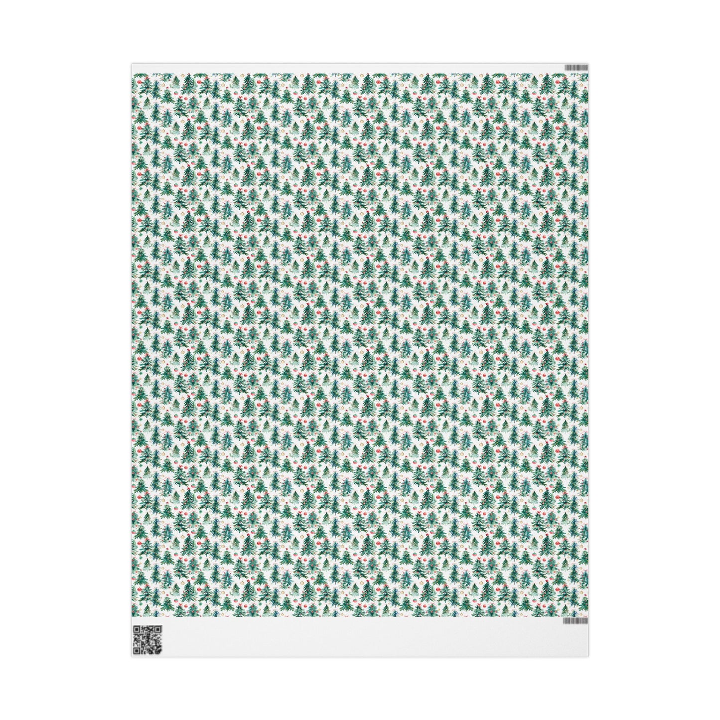 Watercolor Christmas Trees Wrapping Paper