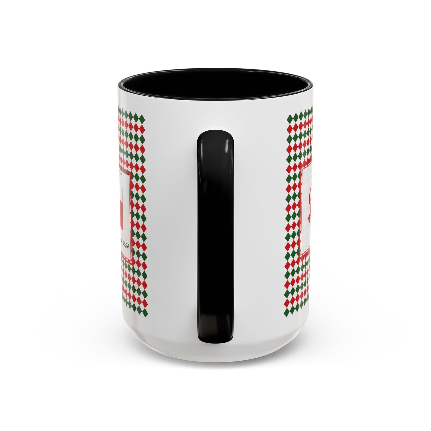 Blitz- Christmas Argyle Personalizable Christmas Ceramic Mug (11oz, 15 oz)