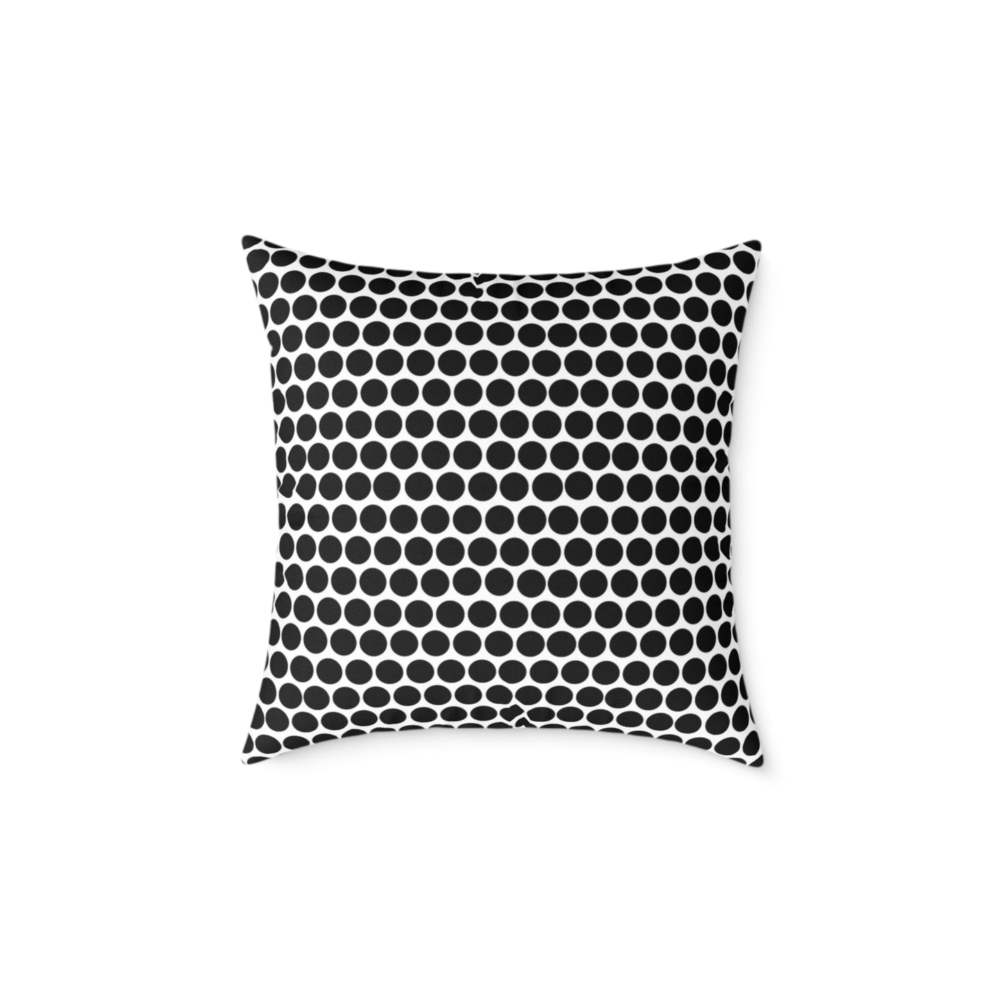 Black Polka Dot Christmas Decorative Pillow | Double‑Sided Poly Canvas Cushion, Vibrant Holiday Décor, 5 Sizes