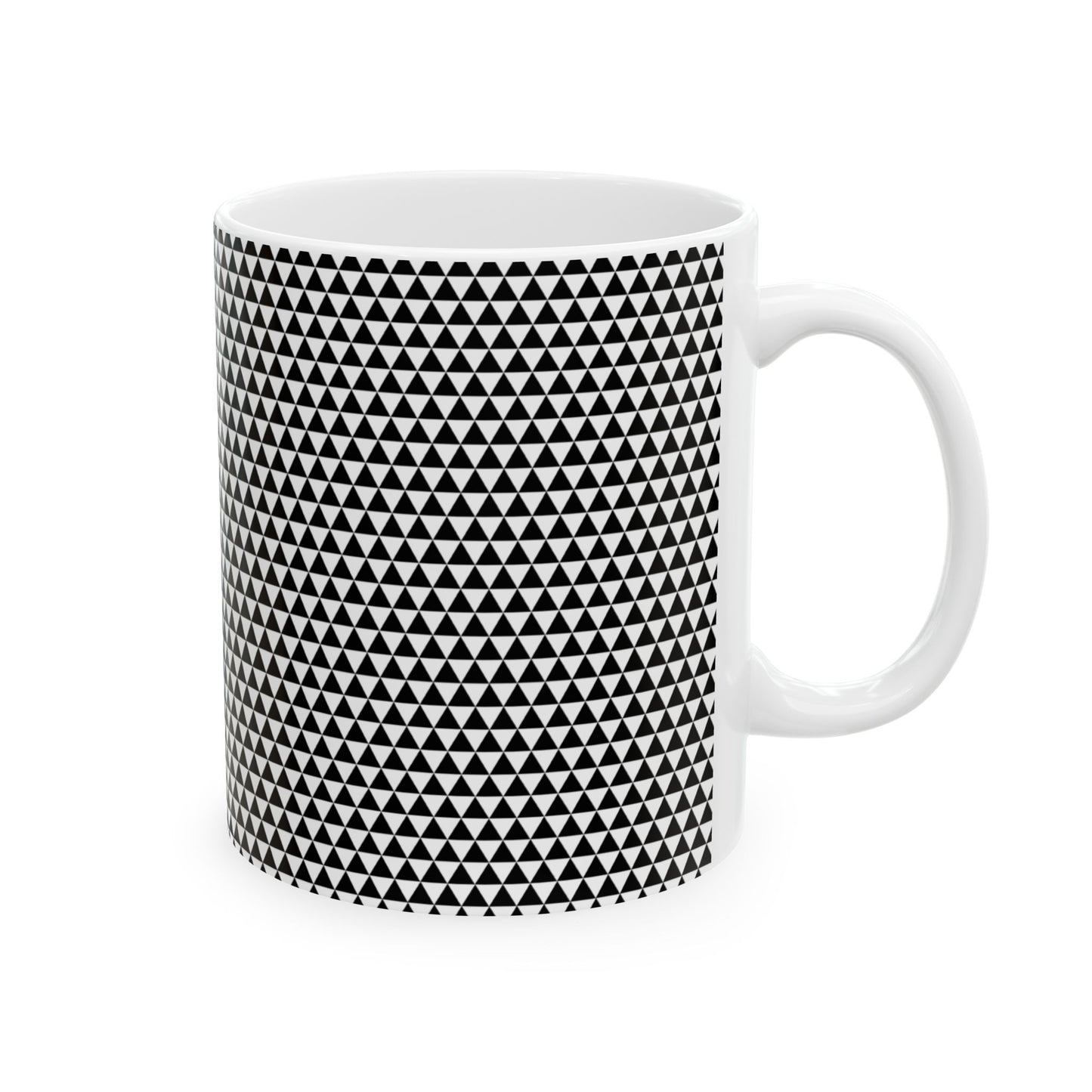 Black Triangles Ceramic Mug, (11oz, 15oz)