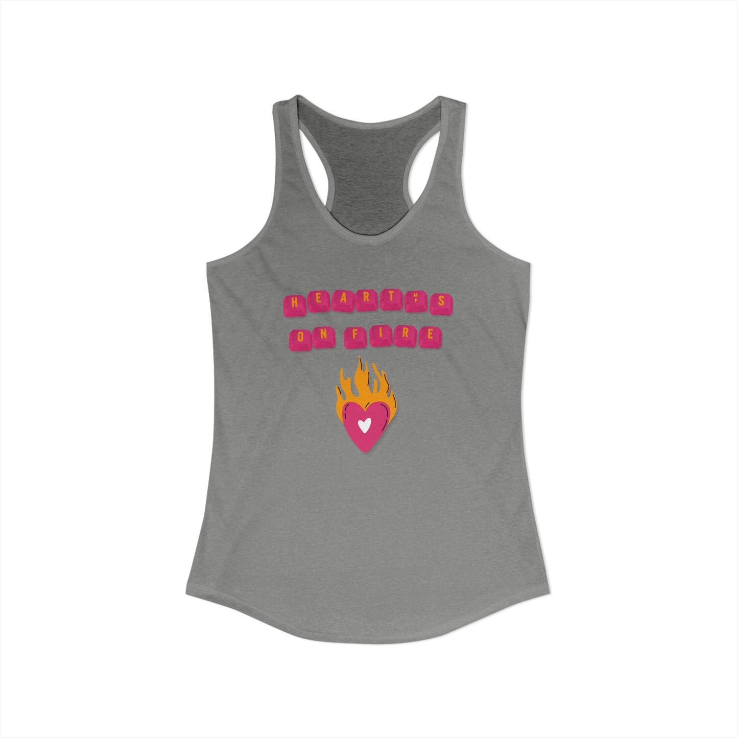 Heart's On Fire Key Caps Women's Ideal Racerback Tank