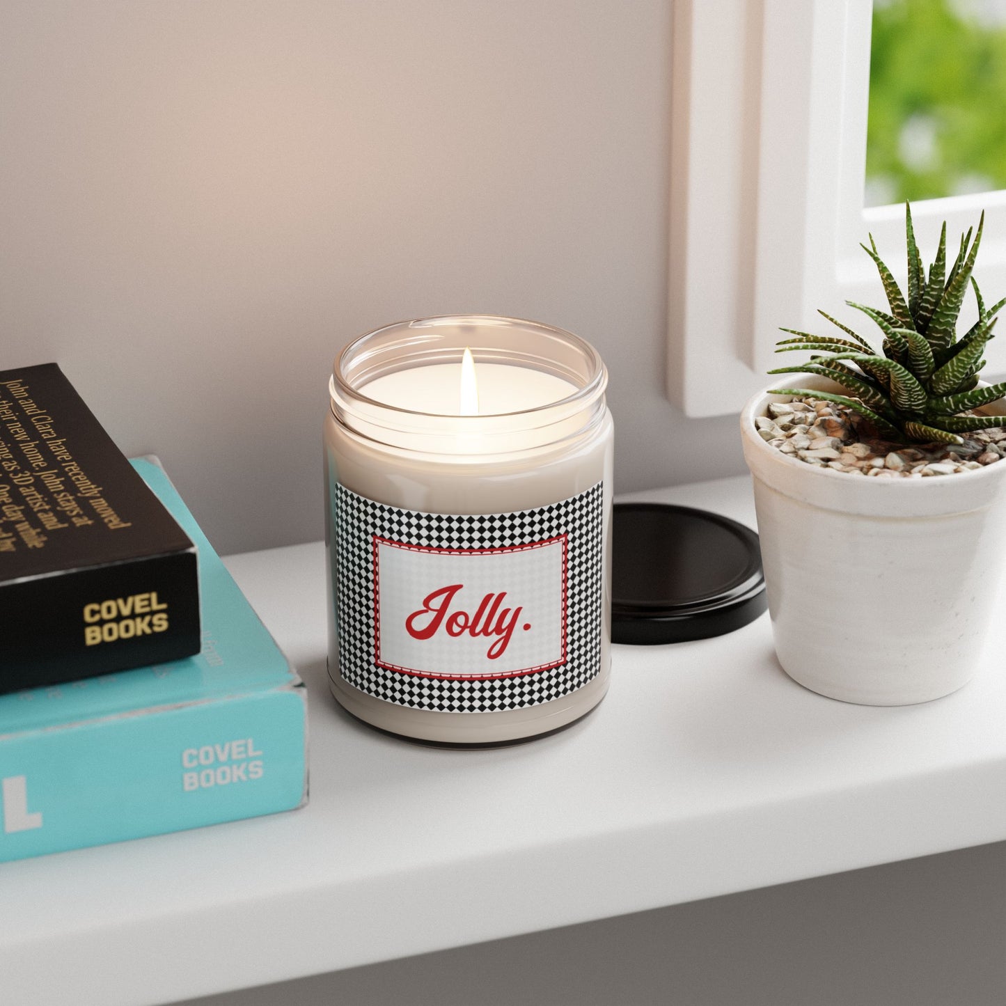 Jolly- Black Argyle Scented Soy Candle, 9oz