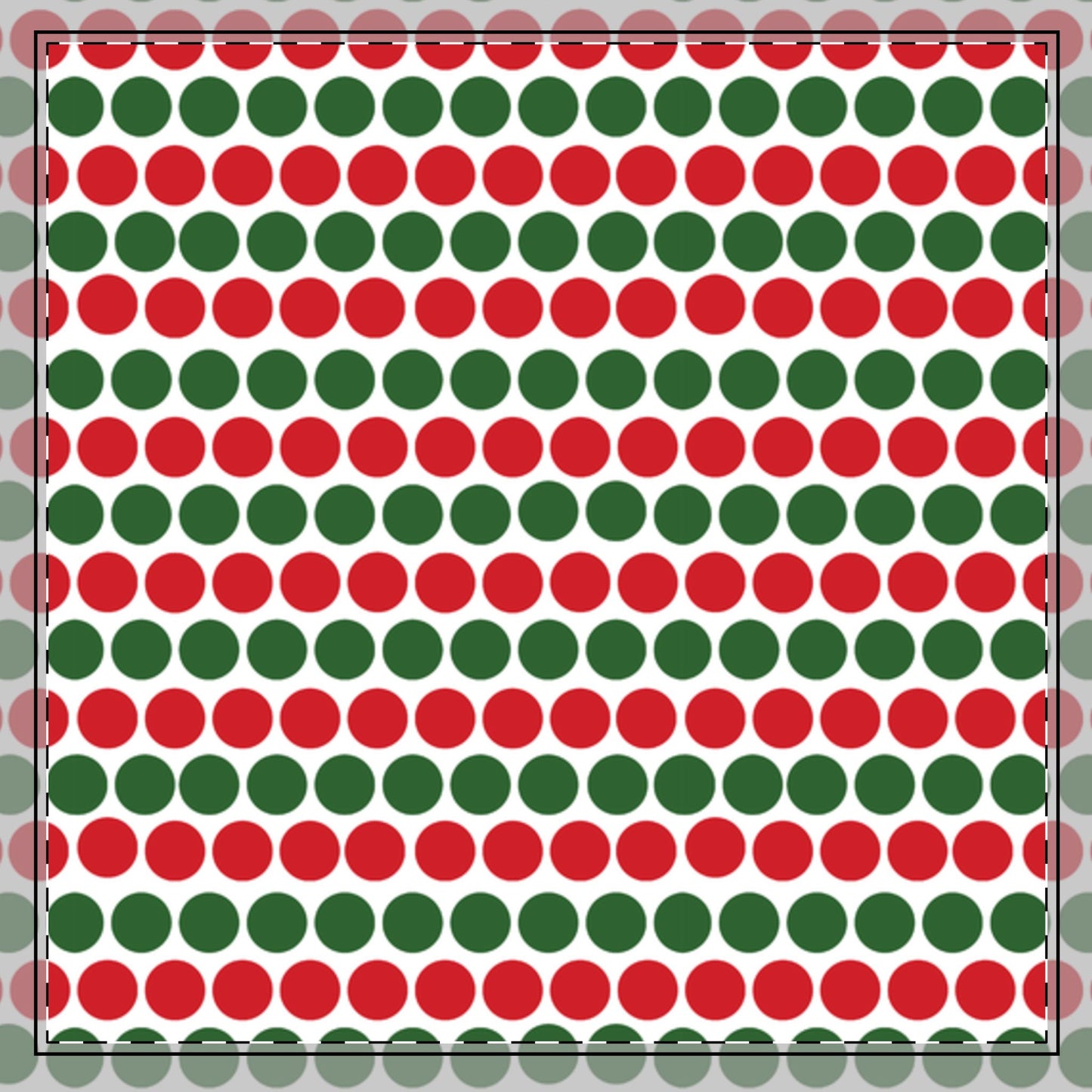 Christmas Polka Dots Cotton Twill Napkin