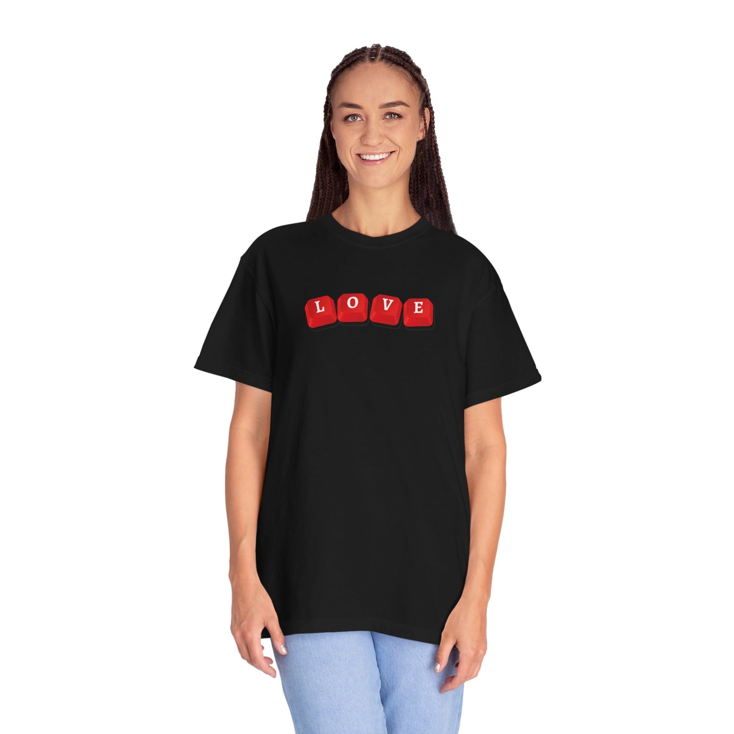 LOVE Key Caps Unisex Garment-Dyed T-shirt