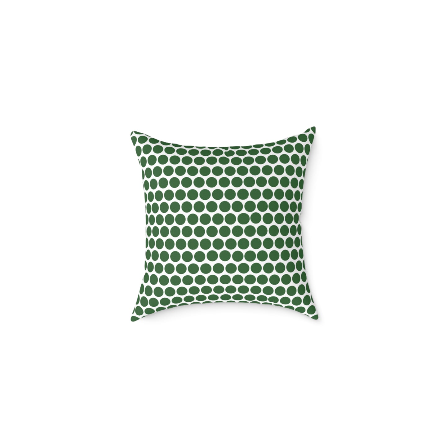 Green Polka Dot Christmas Decorative Pillow | Double‑Sided Poly Canvas Cushion, Vibrant Holiday Décor, 5 Sizes