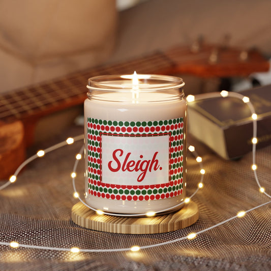 Sleigh- Christmas Polka Dots Scented Soy Candle, 9oz