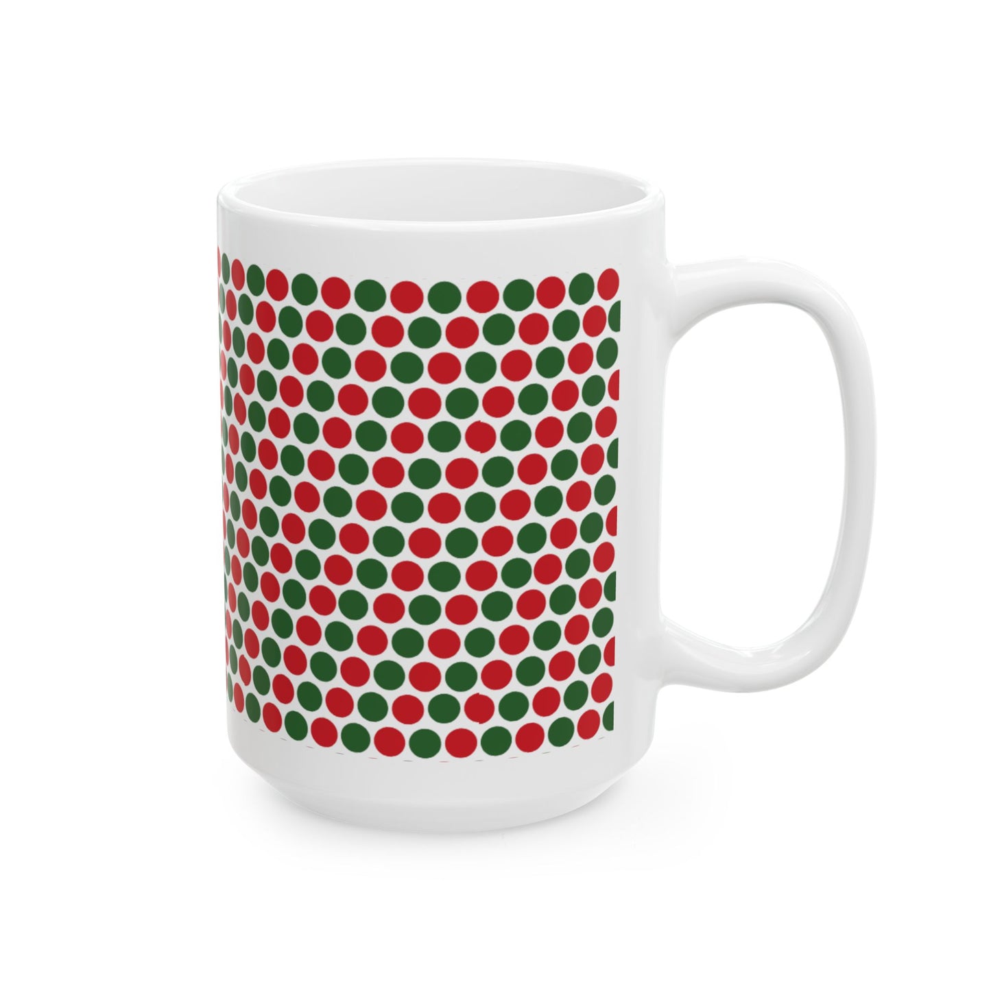 Christmas Polka Dot Party Ceramic Mug, (11oz, 15oz)