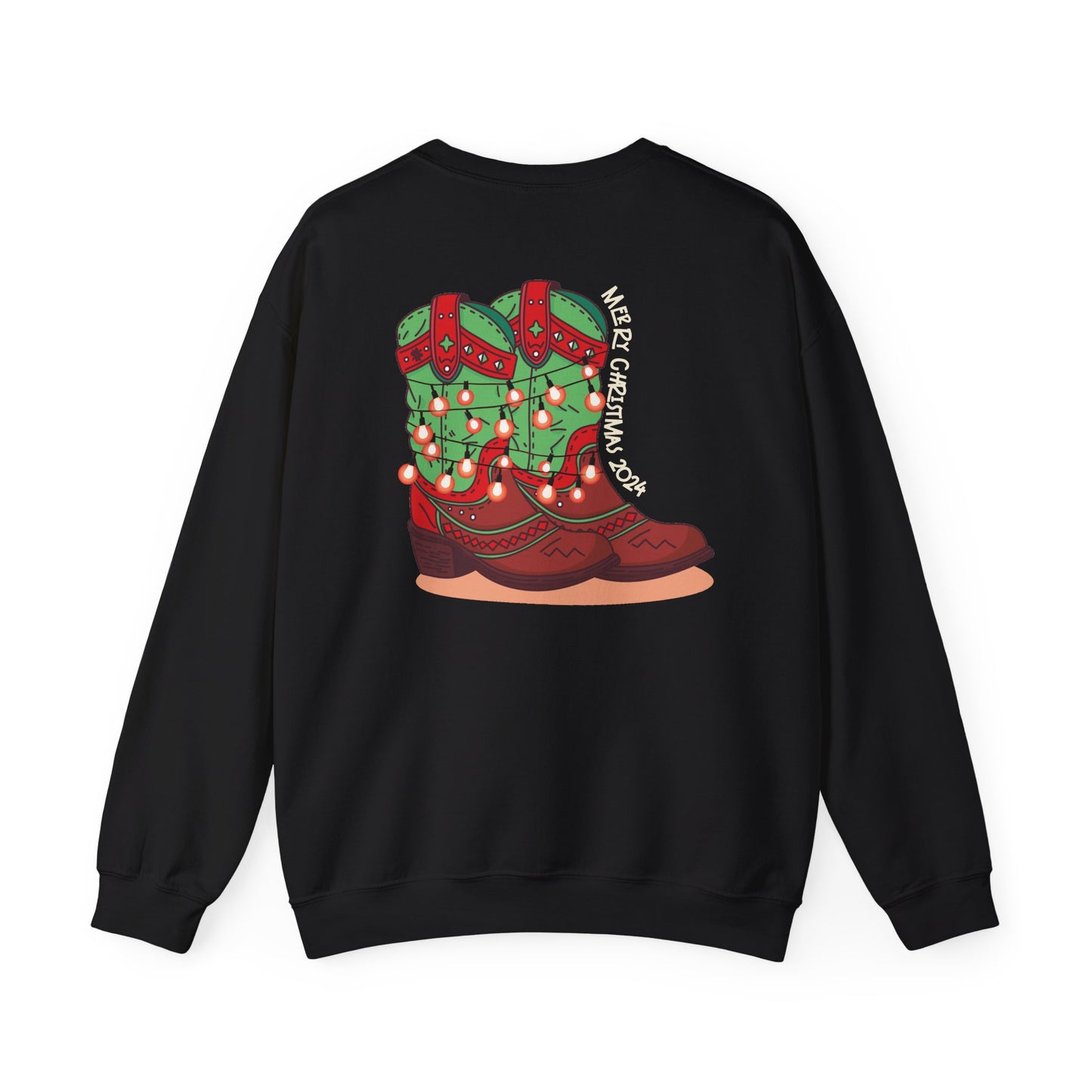 Rudolph- Christmas Cowboy Boots Unisex Heavy Blend™ Crewneck Sweatshirt