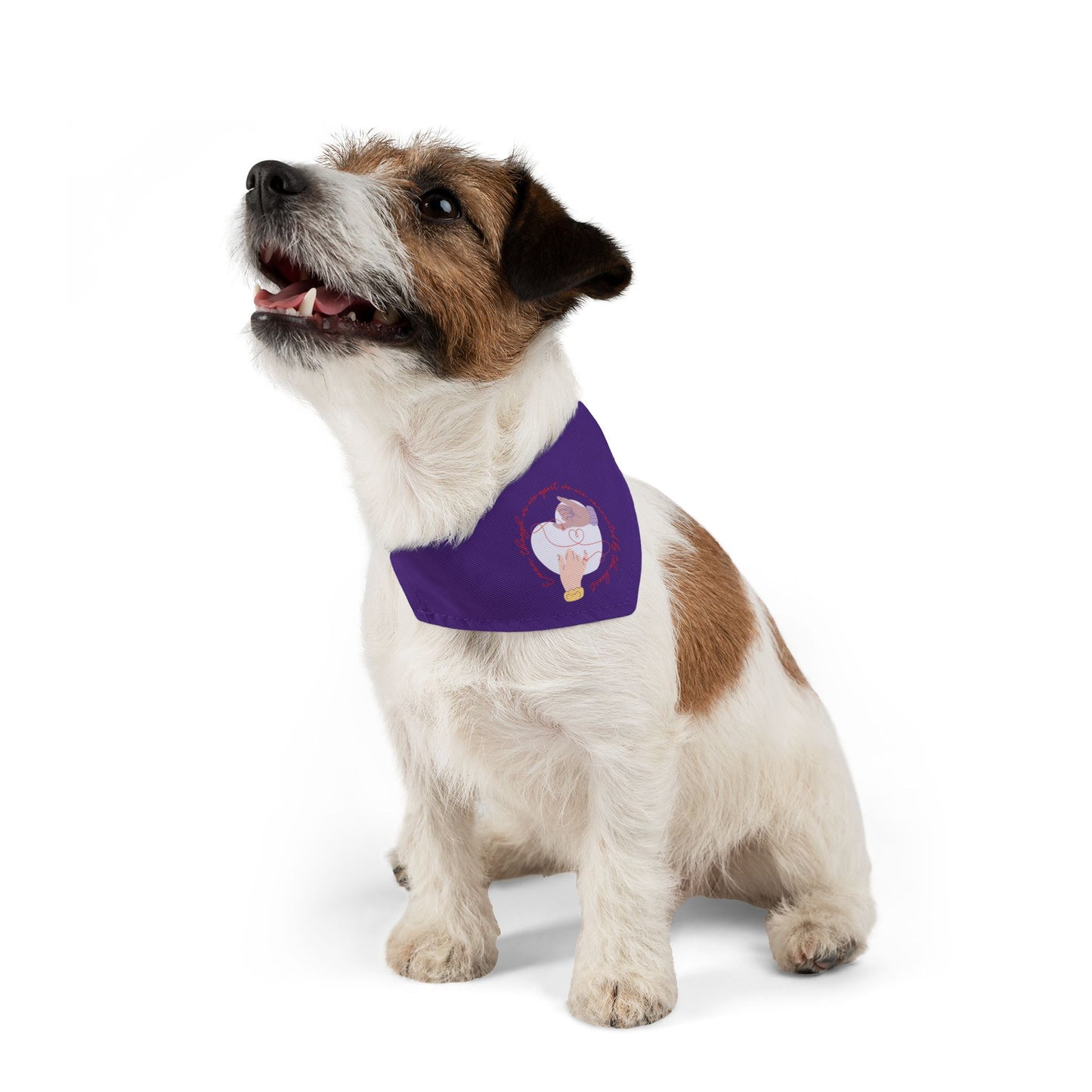 Apart But Connected By The Heart Clip-On Pet Bandana Collar