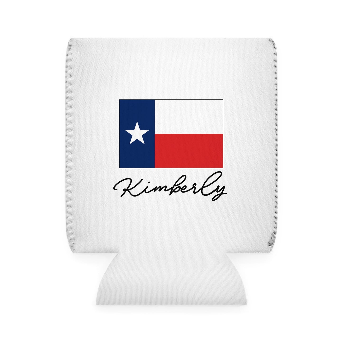Sweeter Than A Peach In Honey Valentines Texas Flag Personalize Custom Name Can Cooler Sleeve