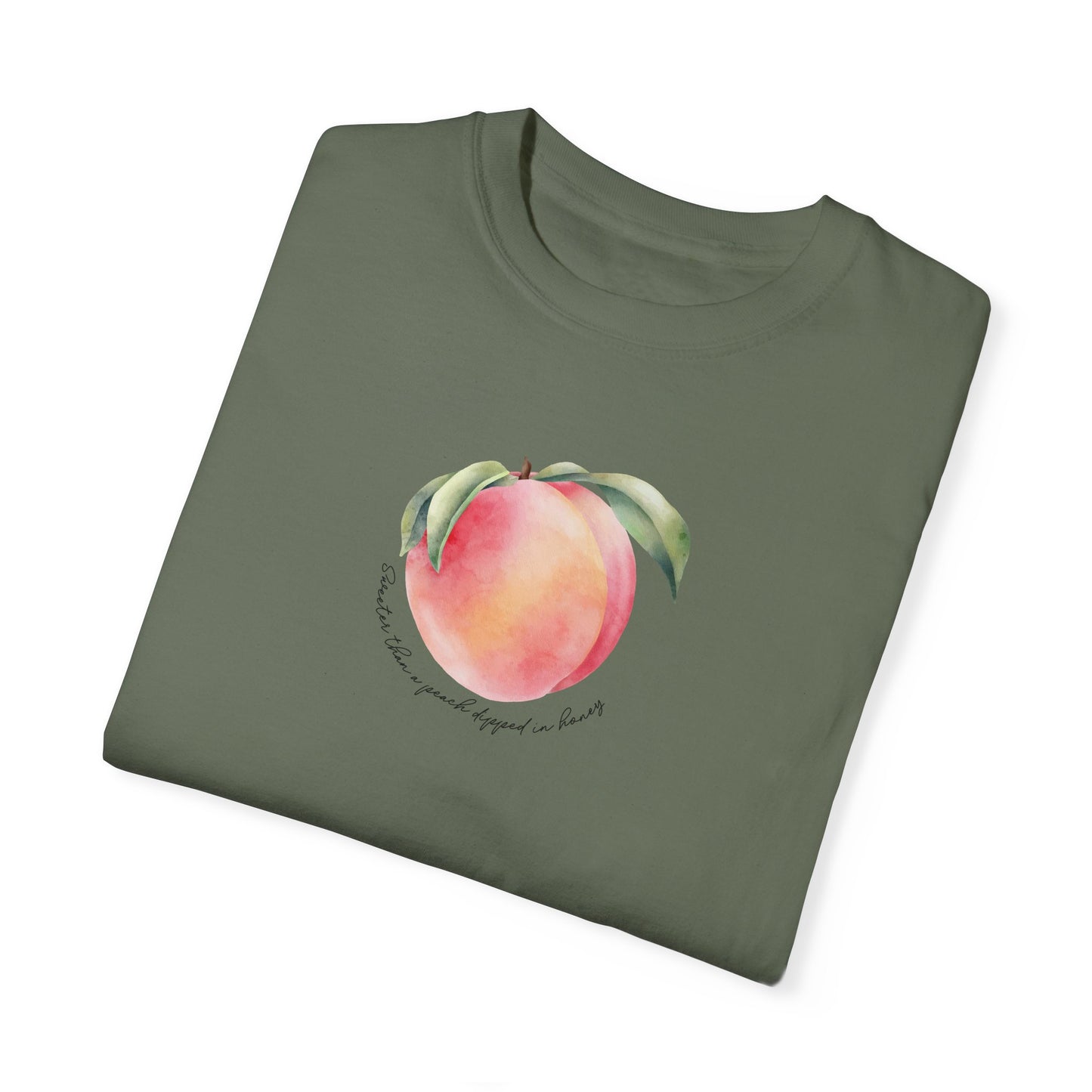 Sweeter Than A Peach In Honey Unisex Garment-Dyed T-shirt