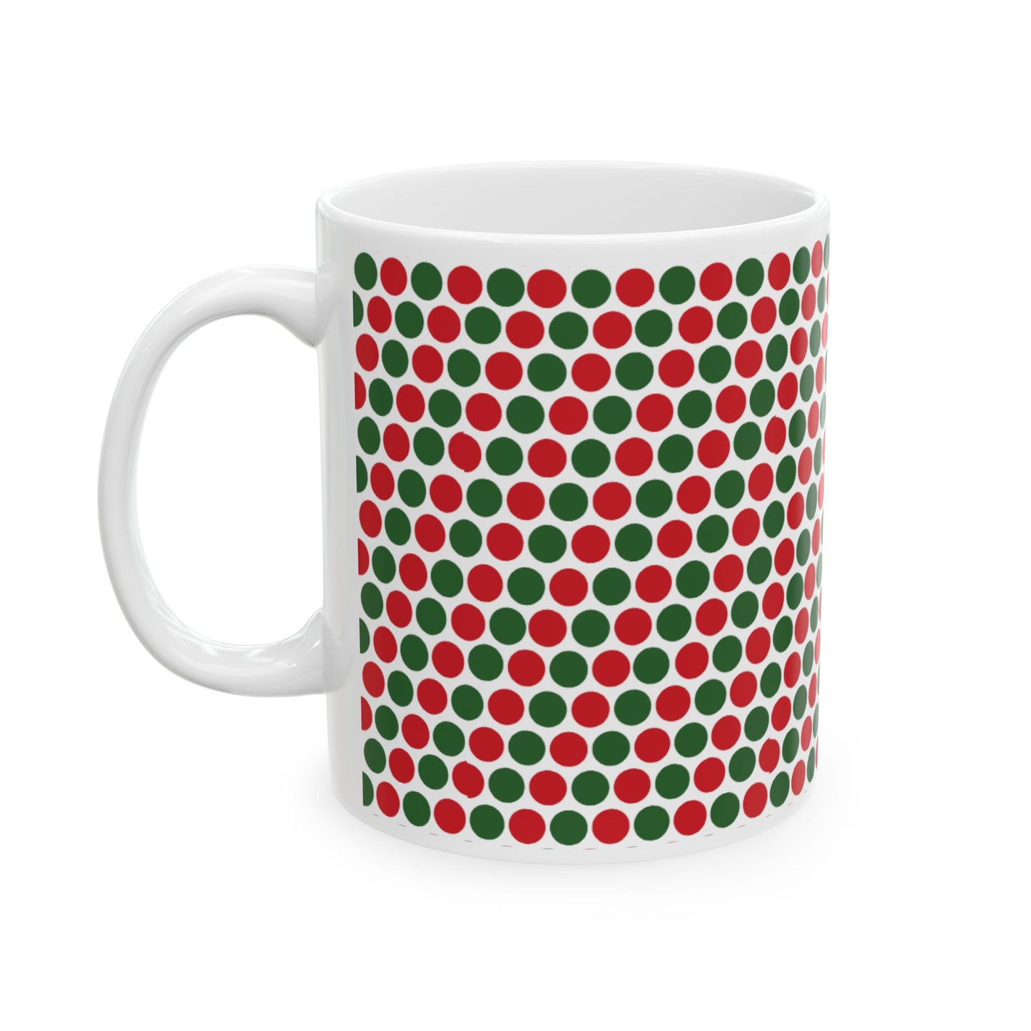 Christmas Polka Dot Party Ceramic Mug, (11oz, 15oz)