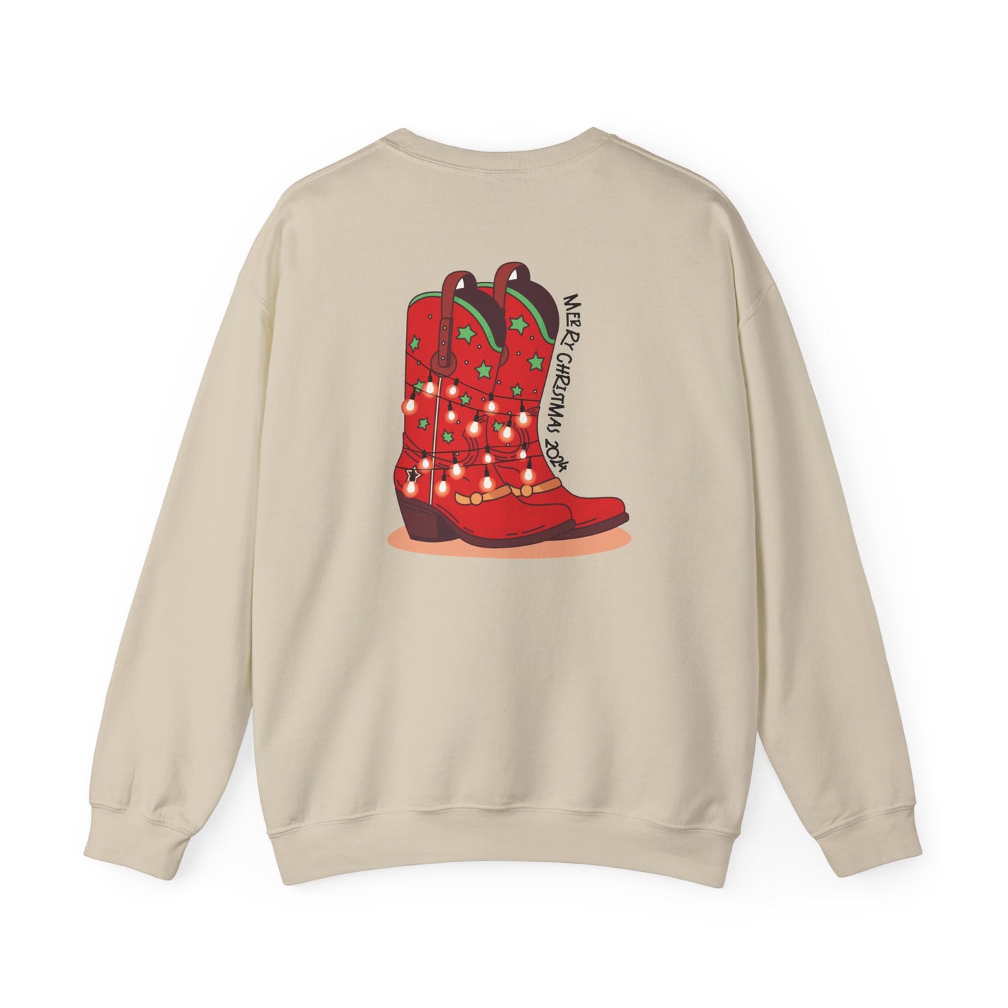 Dancer- Christmas Cowboy Boots Unisex Heavy Blend™ Crewneck Sweatshirt