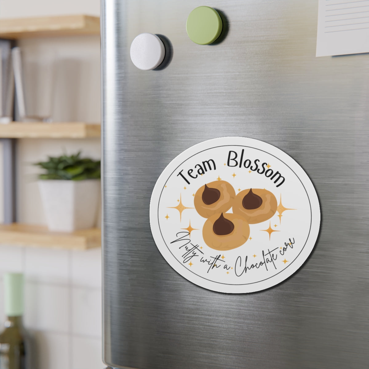 Team Blossom Magnet | Nutty with a Chocolate Core