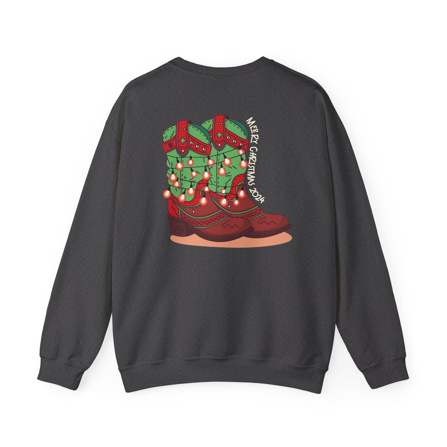 Rudolph- Christmas Cowboy Boots Unisex Heavy Blend™ Crewneck Sweatshirt