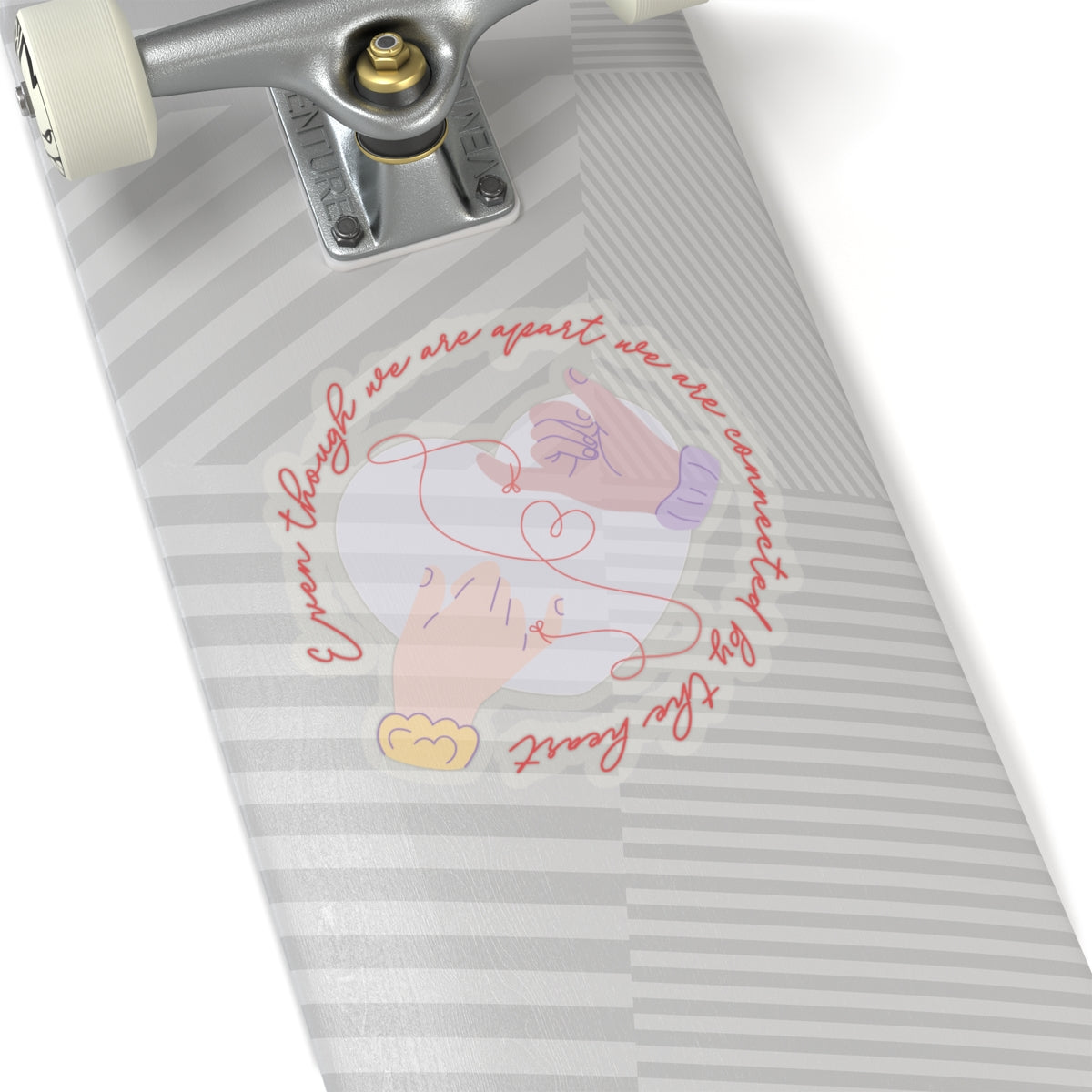 Apart But Connected By The Heart Friends Valentine Kiss-Cut Stickers