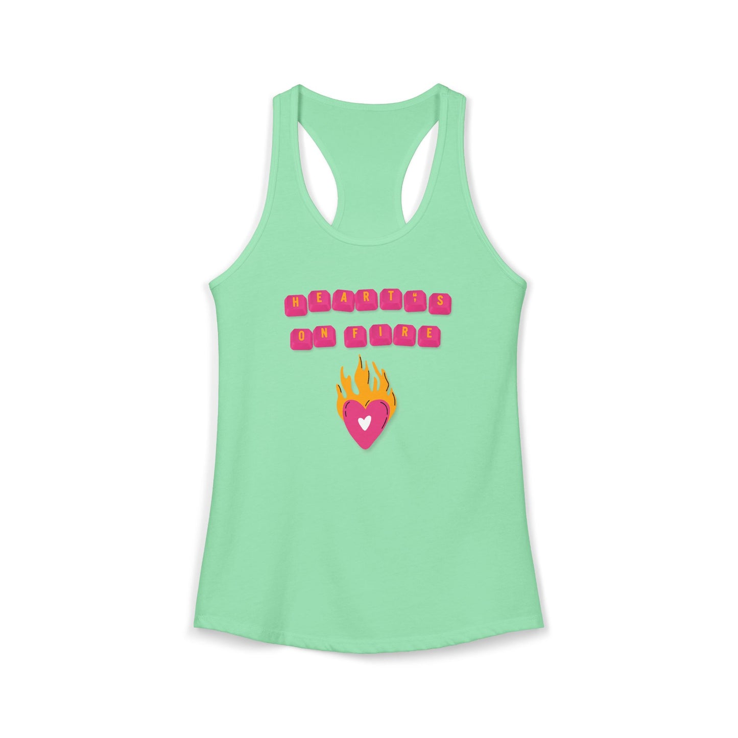 Heart's On Fire Key Caps Women's Ideal Racerback Tank