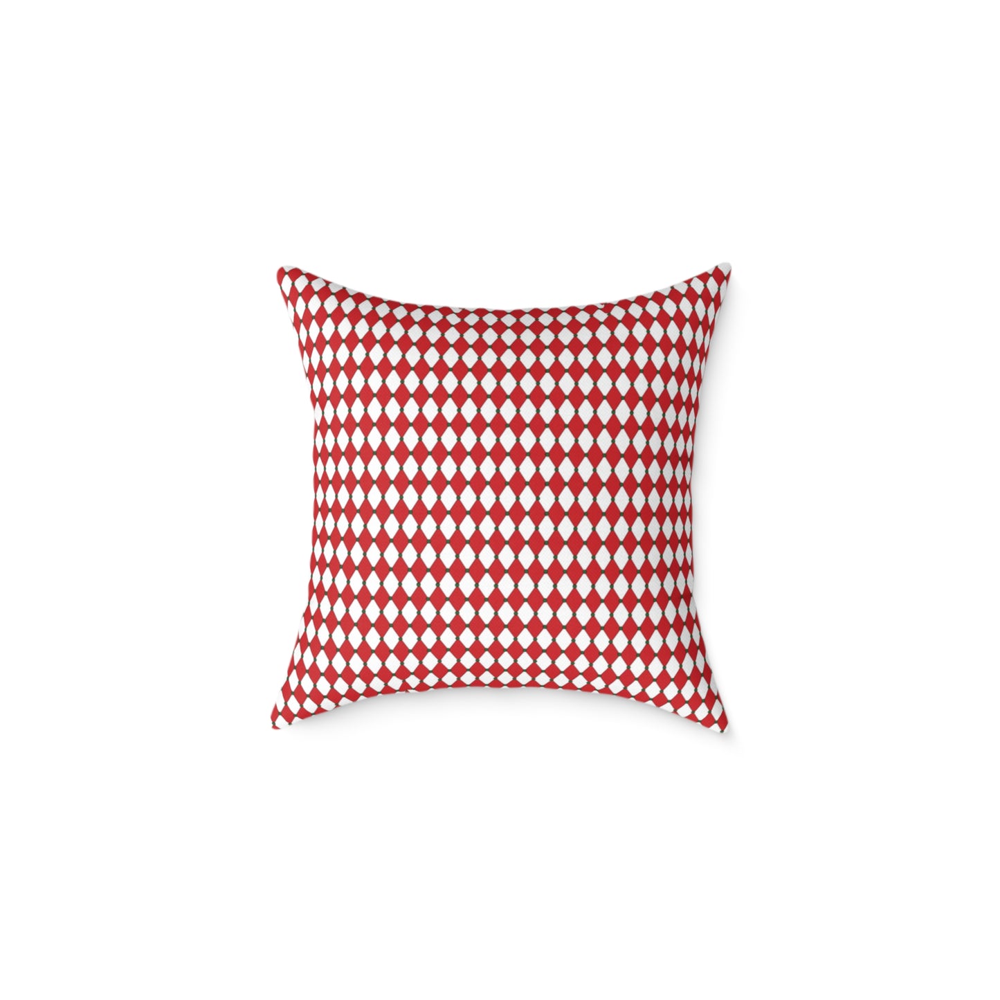Nutcracker Drummer Red Argyle Christmas Decorative Pillow | Double‑Sided Poly Canvas Cushion, 5 Sizes, Vibrant Holiday Décor