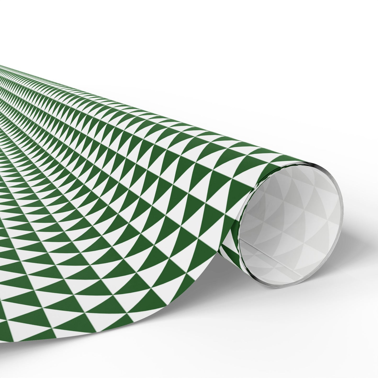 Green Triangle  Wrapping Paper | Luxury Matte or Glossy Gift Wrap, 90gsm Fine Art Paper, 3 Sizes