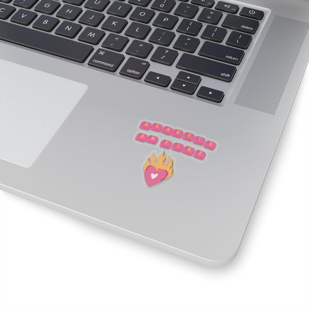 HEARTS ON FIRE Key Caps Flaming Heart Valentine Kiss-Cut Stickers