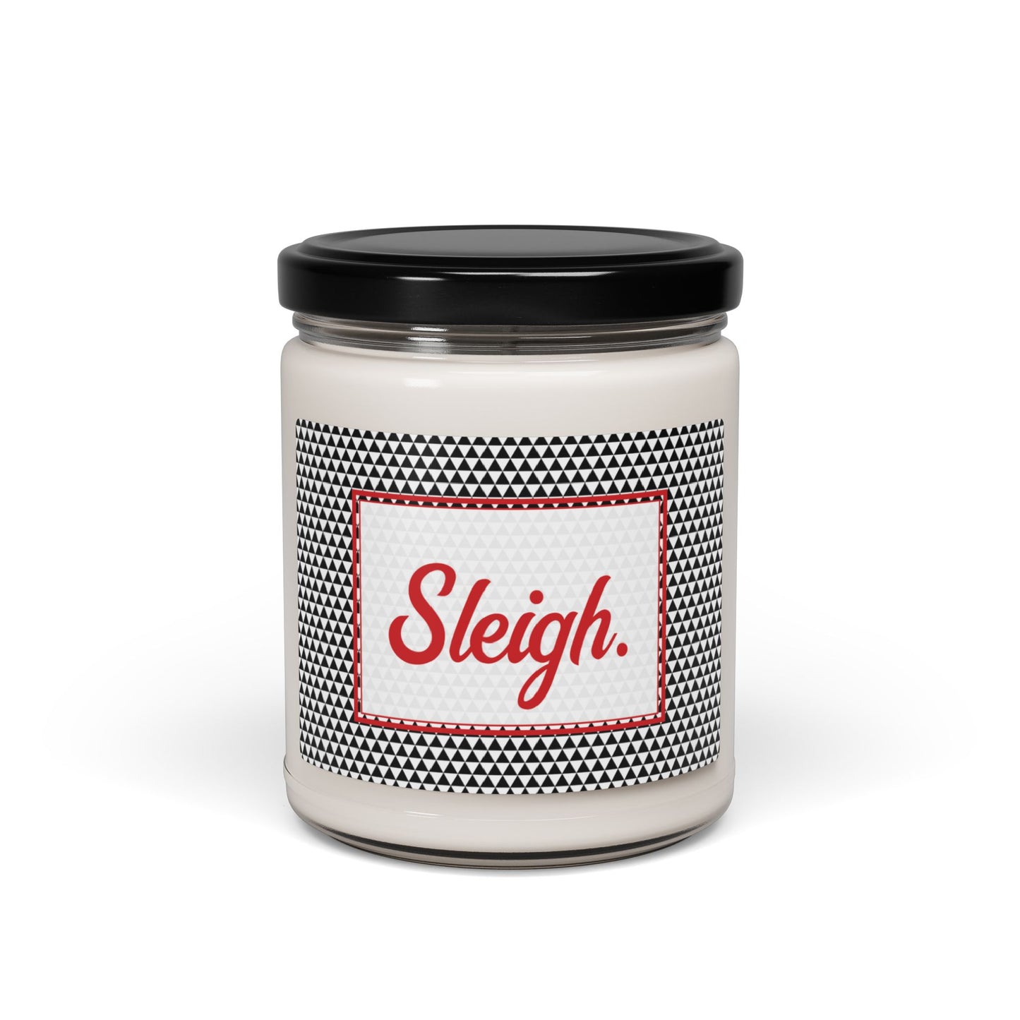 Sleigh- Black Triangles Scented Soy Candle, 9oz