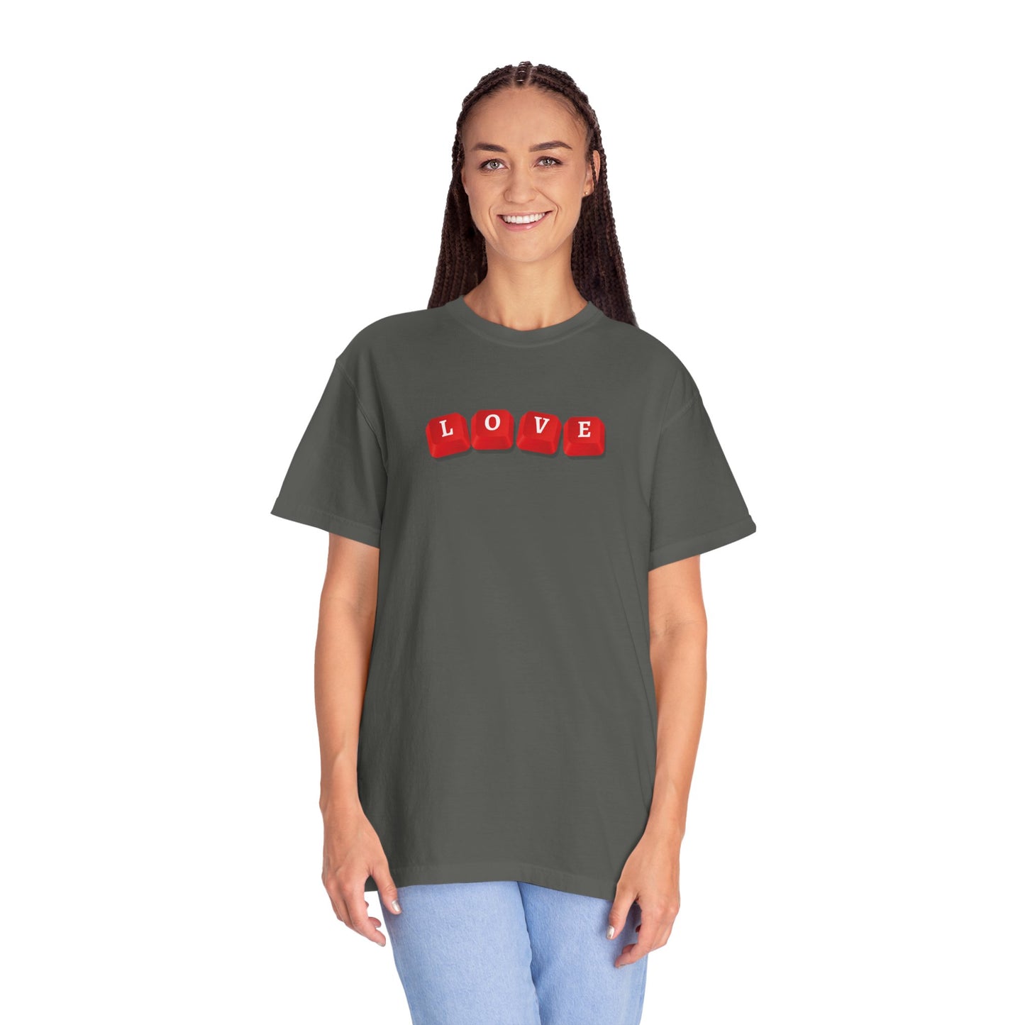 LOVE Key Caps Unisex Garment-Dyed T-shirt
