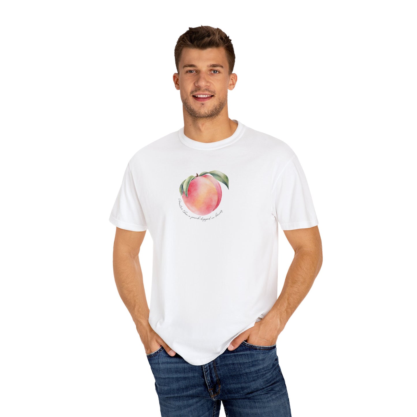 Sweeter Than A Peach In Honey Unisex Garment-Dyed T-shirt