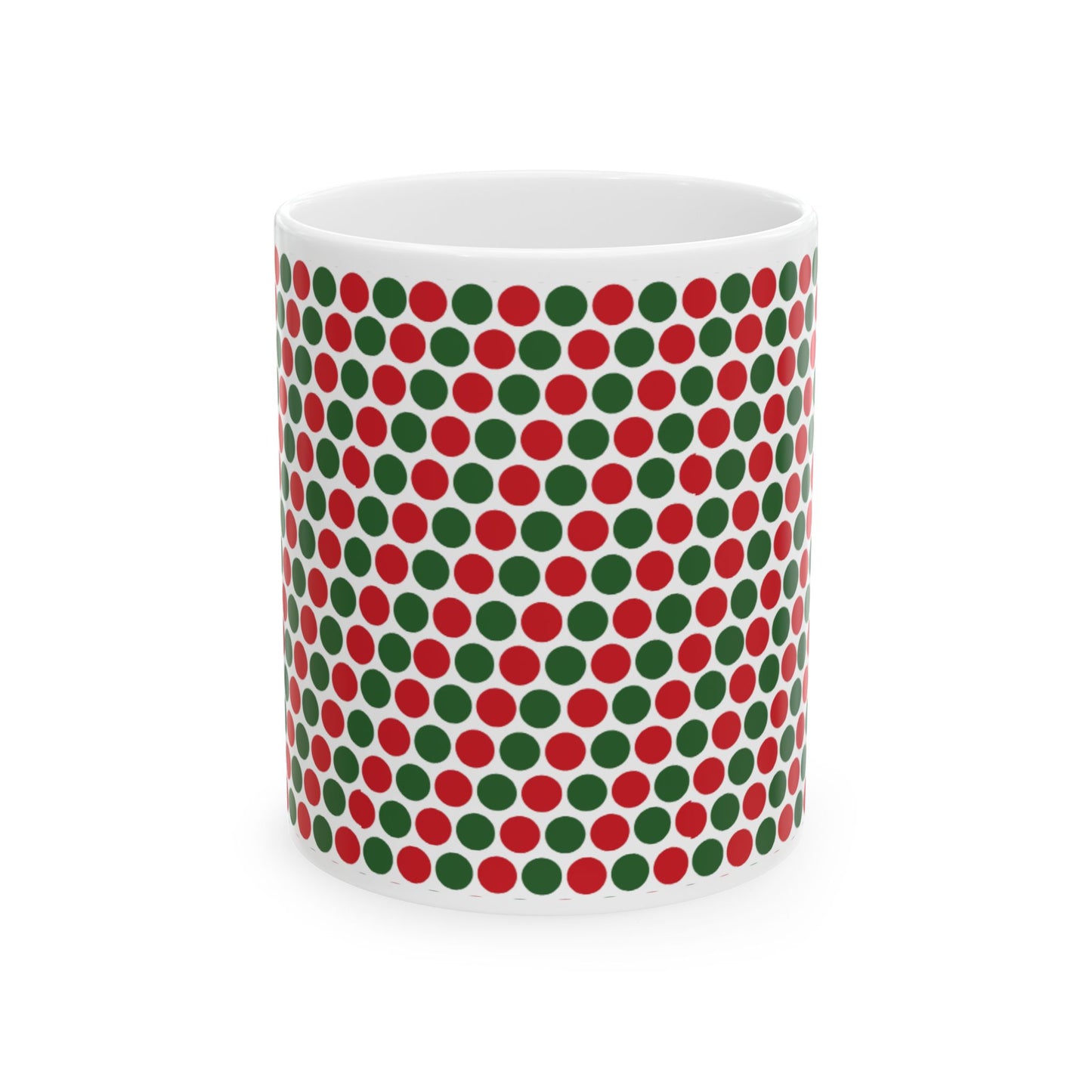 Christmas Polka Dot Party Ceramic Mug, (11oz, 15oz)